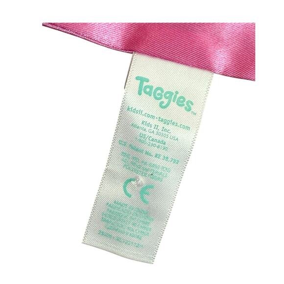 Taggies Baby Bear Lovey Plush Little Security Blanket Pink Girl Bright Cute 14" - Picture 9 of 10